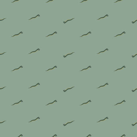 Simple minimalistic style seamless pattern with little worms shapes print. Pale blue-gray background. Stock illustration. Vector design for textile, fabric, giftwrap, wallpapers.のイラスト素材