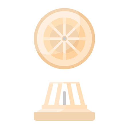 Icon fire prevention smoke detector sensor on white background. Gas sensor white in flat style. Home safety alarm. Vector illustrationのイラスト素材