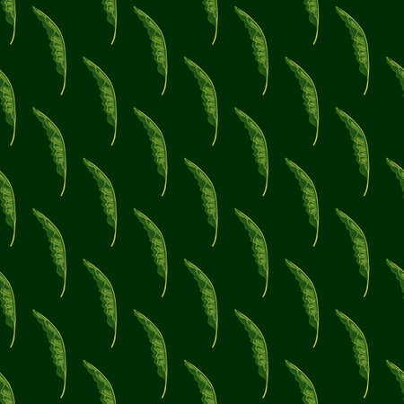 Green colors seamless pattern with tropical palm foliage shapes. Greenery ornament. Flat vector print for textile, fabric, giftwrap, wallpapers. Endless illustration.のイラスト素材