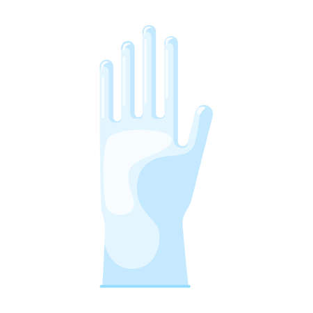 Medical gloves isolated on white background. Hospital element in flat style. Vector illustration.のイラスト素材