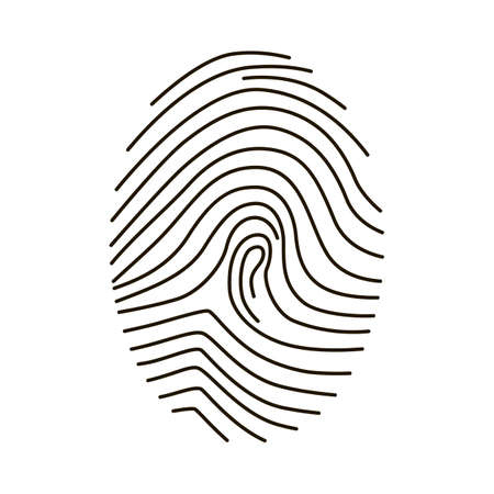 Fingerprint isolated on white background. Security access concept. Vector illustration design.のイラスト素材