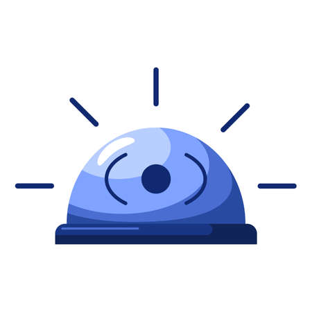 Blue siren isolated on white background. Police officer signal. Vector illustration design.のイラスト素材