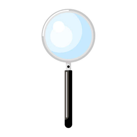 Magnification isolated on white background. Magnifier loupe search. Vector illustration design.のイラスト素材