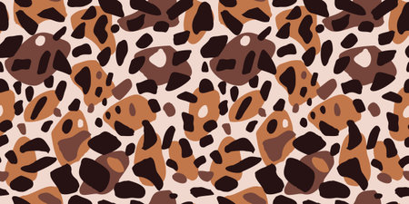 Seamless pattern animals isolated on beige background. Vintage african fur. Textile design fashion print. Vector illustrationのイラスト素材