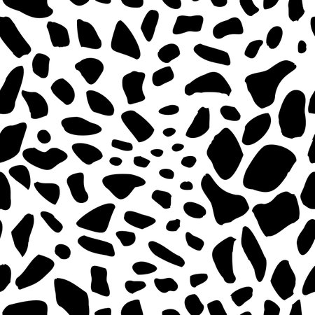 Seamless pattern giraffe isolated on white background. African animals skin. Textile design monochrome print of savannah. Vector illustrationのイラスト素材