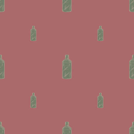 Seamless pattern retro chinese bottle on pink background. Geometrical texture template for menu restaurant. Design vector illustration.のイラスト素材