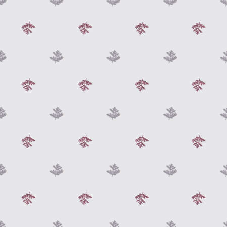 Seamless pattern wormwood on gray background. Beautiful plant ornament. Geometrical texture template for fabric. Design vector illustration.のイラスト素材