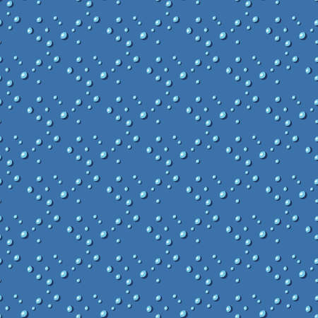 Seamless pattern bubbles on blue background. Grid flat texture of soap for any purpose. Geometric template for textile fabric design. Simple vector ornament.のイラスト素材