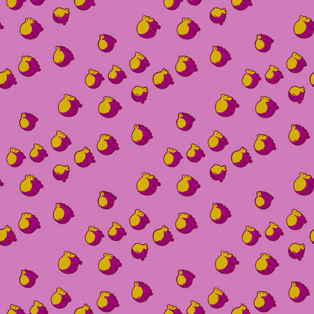 Seamless pattern with hand drawing lily of the valley on pink background. Vector floral template in doodle style. Gentle summer botanical texture for fabric, wrapping paper, wallpaper.のイラスト素材
