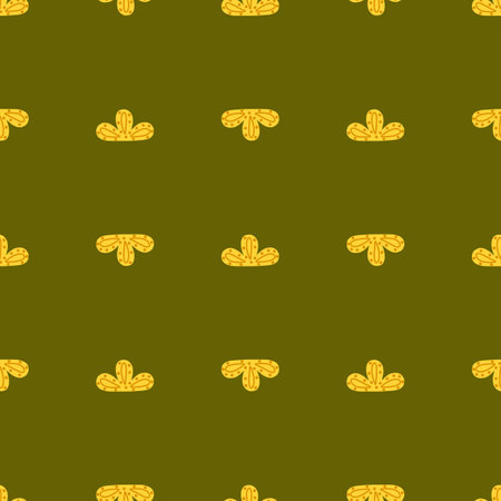 Seamless pattern abstract clouds on light green background. Vector geometric template in doodle style with scrawl. Soft texture for fabric, wrapping paper, wallpaper, tissue.のイラスト素材