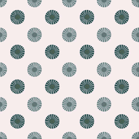 Seamless pattern abstract flowers on light pink background. Vintage gray texture of plants for textile design. Geometric template print for any purpose. Simple vector fabric ornament.のイラスト素材
