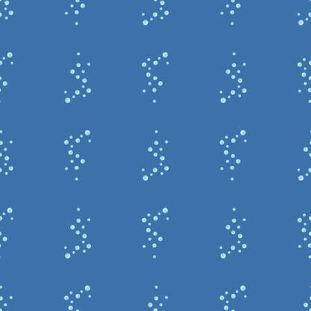 Seamless pattern bubbles on blue background. Abstract texture of soap for any purpose. Geometric template for textile fabric design. Simple vector ornament.のイラスト素材