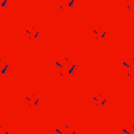 Ants seamless pattern. Insects on colorful background. Vector illustration for textile prints, fabric, banners, backdrops and wallpapers.のイラスト素材