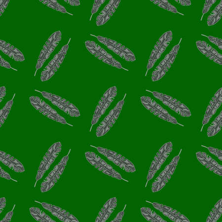 Modern Banana leaf seamless pattern with hand drawn tropical print. Fashionable nature background. Vector illustration for seasonal textile prints, fabric, banners, backdrops and wallpapers.のイラスト素材