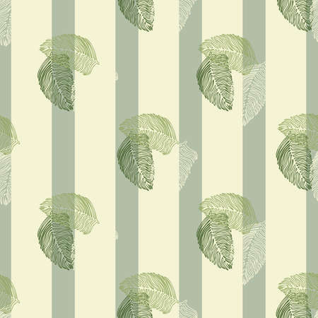 Modern palm leaf seamless pattern with hand drawn tropical print. Modern nature background. Vector illustration for seasonal textile prints, fabric, banners, backdrops and wallpapers.のイラスト素材