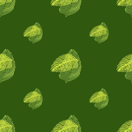 Abstract palm leaf seamless pattern with hand drawn foliage print. Simple Jungle background. Vector illustration for seasonal textile prints, fabric, banners, backdrops and wallpapers.のイラスト素材