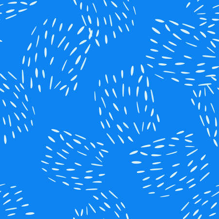 Doodle dashes seamless pattern with hand drawn. Modern abstract background. Vector illustration for textile prints, fabric, banners, backdrops and wallpapers.のイラスト素材