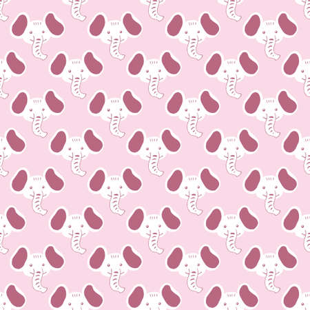 Elephant pattern seamless in freehand style. Head animals on colorful background. Vector illustration for textile prints, fabric, banners, backdrops and wallpapers.のイラスト素材