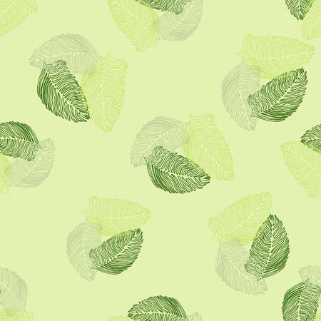 Modern palm leaf seamless pattern with hand drawn tropical print. Modern nature background. Vector illustration for seasonal textile prints, fabric, banners, backdrops and wallpapers.のイラスト素材