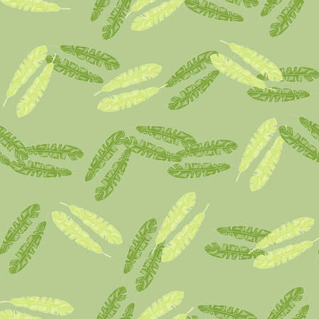 Modern Banana leaf seamless pattern with hand drawn tropical print. Fashionable nature background. Vector illustration for seasonal textile prints, fabric, banners, backdrops and wallpapers.のイラスト素材