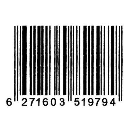 Bar Code isolated on white background. Universal Product Scan Code in doodle style. Vector icon design element hand drawn.のイラスト素材