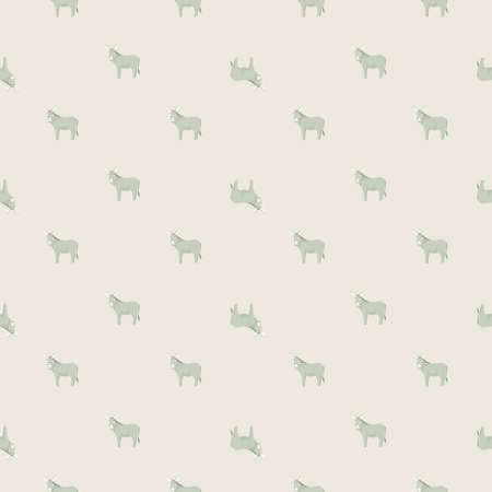 Seamless pattern of donkey. Domestic animals on colorful background. Vector illustration for textile prints, fabric, banners, backdrops and wallpapers.のイラスト素材