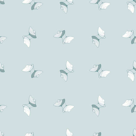 Stingray seamless pattern with scandinavian style. Underwater animals background. Vector illustration for children funny textile prints, fabric, banners, backdrops and wallpapers.のイラスト素材