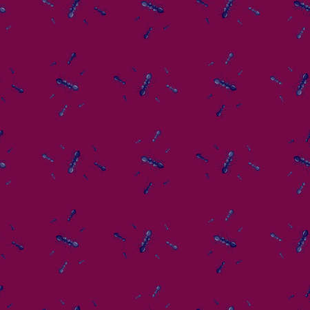 Ants seamless pattern. Insects on colorful background. Vector illustration for textile prints, fabric, banners, backdrops and wallpapers.のイラスト素材