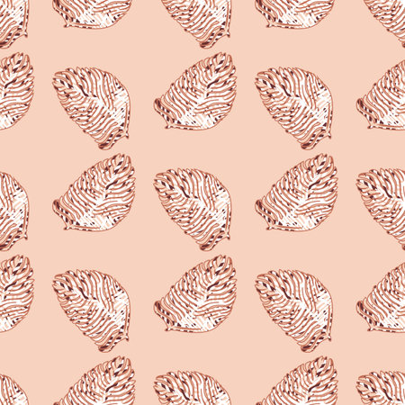 Palm leaf seamless pattern with hand drawn in line tropical print. Modern nature background. Vector...