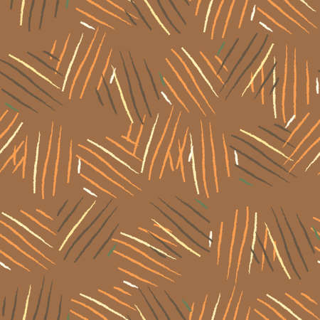 Tiger skin seamless pattern. African print fabric. Repeated texture in doodle style for wrapping paper, wallpaper, tissue. Vector illustration.のイラスト素材