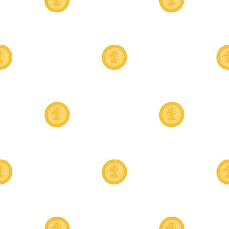 Coins seamless pattern. Hand drawn background from money. Repeated texture in doodle style for fabric, wrapping paper, wallpaper, tissue. Vector illustration.のイラスト素材