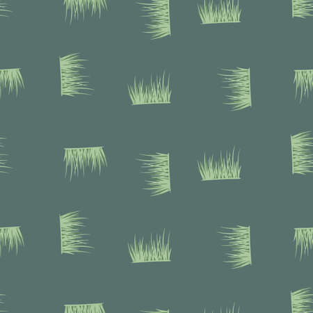 Grass seamless pattern. Background of law. Repeated texture in flat style for fabric, wrapping paper, wallpaper, tissue. vector illustration.のイラスト素材