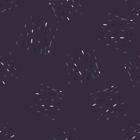 Vintage dashes seamless pattern. Minimalist decoration background. Repeated texture in doodle style for fabric, wrapping paper, wallpaper, tissue. Vector illustration.のイラスト素材