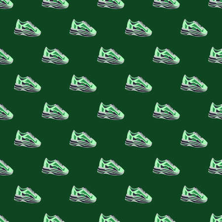 Sneakers seamless pattern. Background of clothing. Repeated texture in doodle style for fabric, wrapping paper, wallpaper, tissue. vector illustration.のイラスト素材
