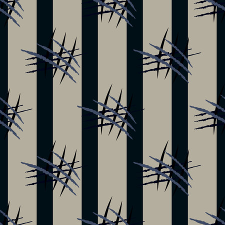 Scratches seamless pattern. Grunge texture. Horror design. Repeated texture in doodle style for fabric, wrapping paper, wallpaper, tissue. Vector illustration.のイラスト素材