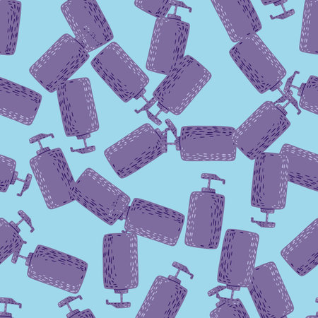 Cosmetic bottle seamless pattern. cosmetics cosmetics background. Repeated texture in doodle style...