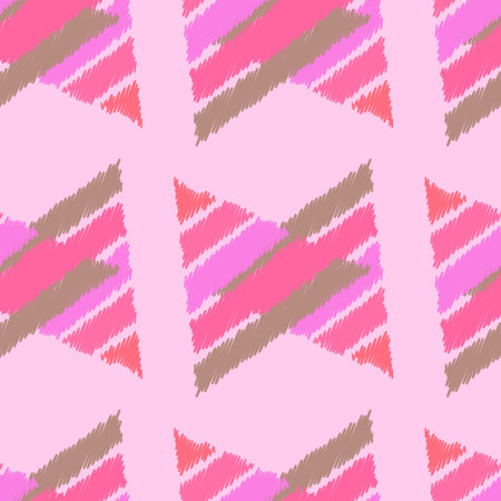 Tribal seamless pattern. Native hand drawn ornament background. Repeated texture in doodle style for fabric wrapping paper, wallpaper, tissue. Vector illustration.のイラスト素材