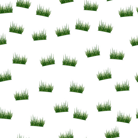 Grass seamless pattern. Background of law. Repeated texture in flat style for fabric, wrapping paper, wallpaper, tissue. vector illustration.のイラスト素材