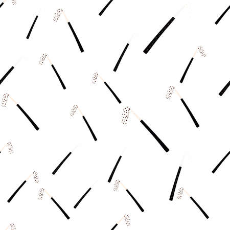 Magic wand seamless pattern. Magic background. Repeated texture in doodle style for fabric, wrapping paper, wallpaper, tissue. vector illustration.のイラスト素材