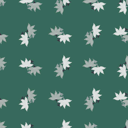 Flowers abstract seamless pattern. Hand drawn nature background. Repeated texture in doodle style for fabric, wrapping paper, wallpaper, tissue. Vector illustration.のイラスト素材