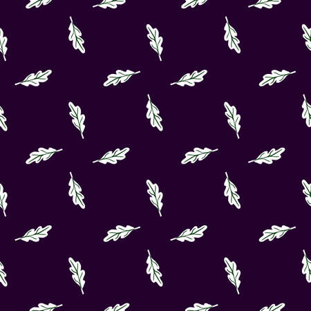 Oak leaf seamless pattern. plant background. Repeated texture in doodle style for fabric, wrapping paper, wallpaper, tissue. vector illustration.のイラスト素材