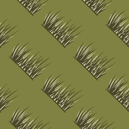 Grass seamless pattern. Background of law. Repeated texture in flat style for fabric, wrapping paper, wallpaper, tissue. vector illustration.のイラスト素材