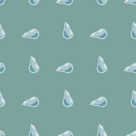 Abstract pear seamless pattern. decorative background fruits. Repeated texture in doodle style for fabric, wrapping paper, wallpaper, tissue. vector illustration.のイラスト素材