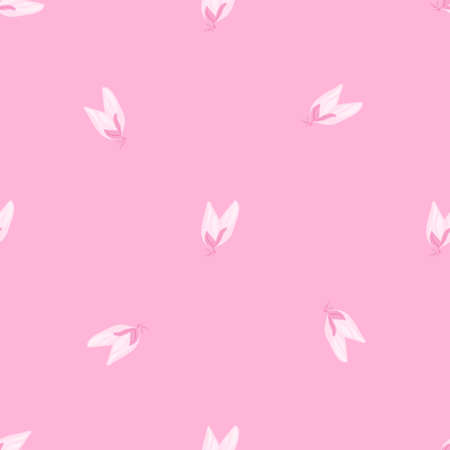 Bud flower seamless pattern. decorative floral background. Repeated texture in doodle style for fabric, wrapping paper, wallpaper, tissue. vector illustration.のイラスト素材