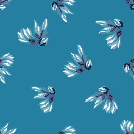Magnolia seamless pattern. Romantic flower background. Repeated texture in doodle style for fabric, wrapping paper, wallpaper, tissue. vector illustration.のイラスト素材