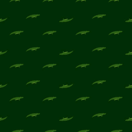 Cute crocodiles seamless pattern.Funny animals background. Repeated texture in doodle style for fabric, wrapping paper, wallpaper, tissue. vector illustration.のイラスト素材