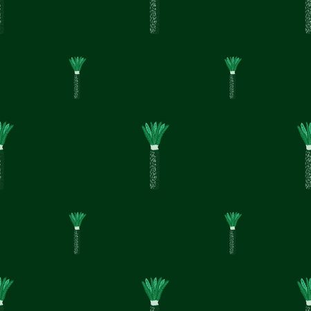 Palm tree seamless pattern. Background of tropical plant. Repeated texture in doodle style for fabric, wrapping paper, wallpaper, tissue. vector illustration.のイラスト素材