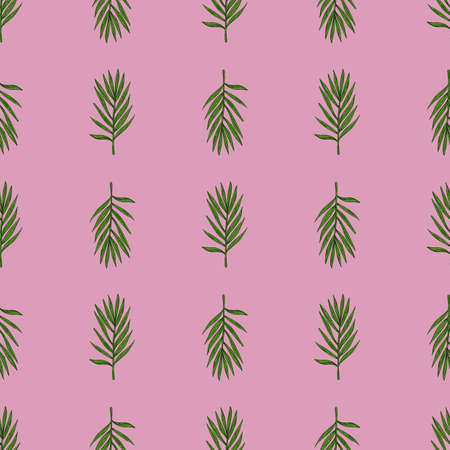 Palm leaves seamless pattern. Tropical branch in engraving style. Hand drawn texture for fabric, wallpaper, textile, print, wrapping paper. vector illustration.のイラスト素材