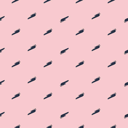 Clippers seamless pattern on. Vintage barber shops elements in doodle style. Hand drawn repeat texture for fabric, wallpaper, textile, print, wrapping paper. vector illustration.のイラスト素材