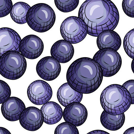 Glass balls seamless pattern. decorative shapes background. Repeated texture in hand drawn style for fabric, wrapping paper, wallpaper, tissue. vector illustration.のイラスト素材